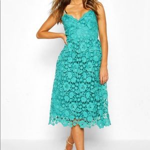 Boohoo lace crochet lace dress